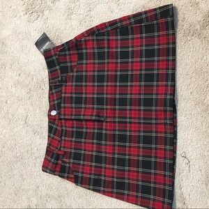 Red Plaid Skirt